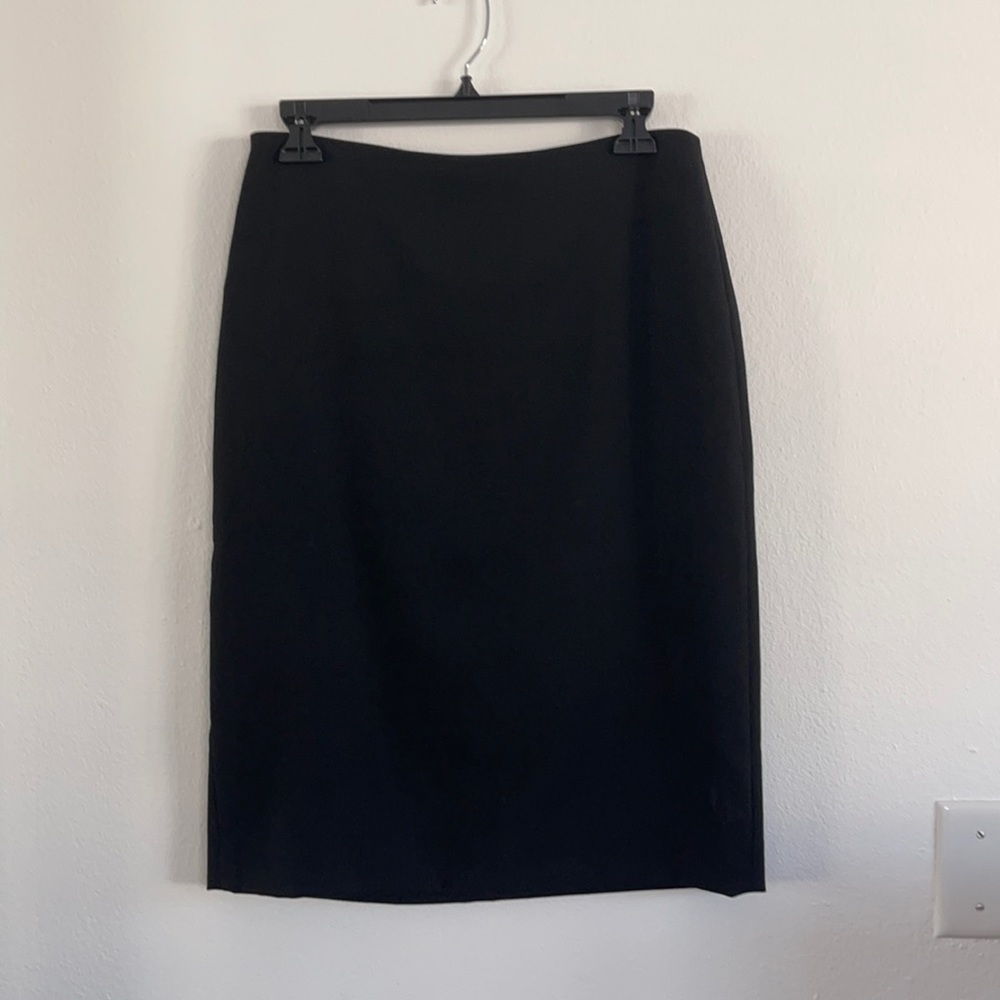 J Crew 100% Wool Black Skirt